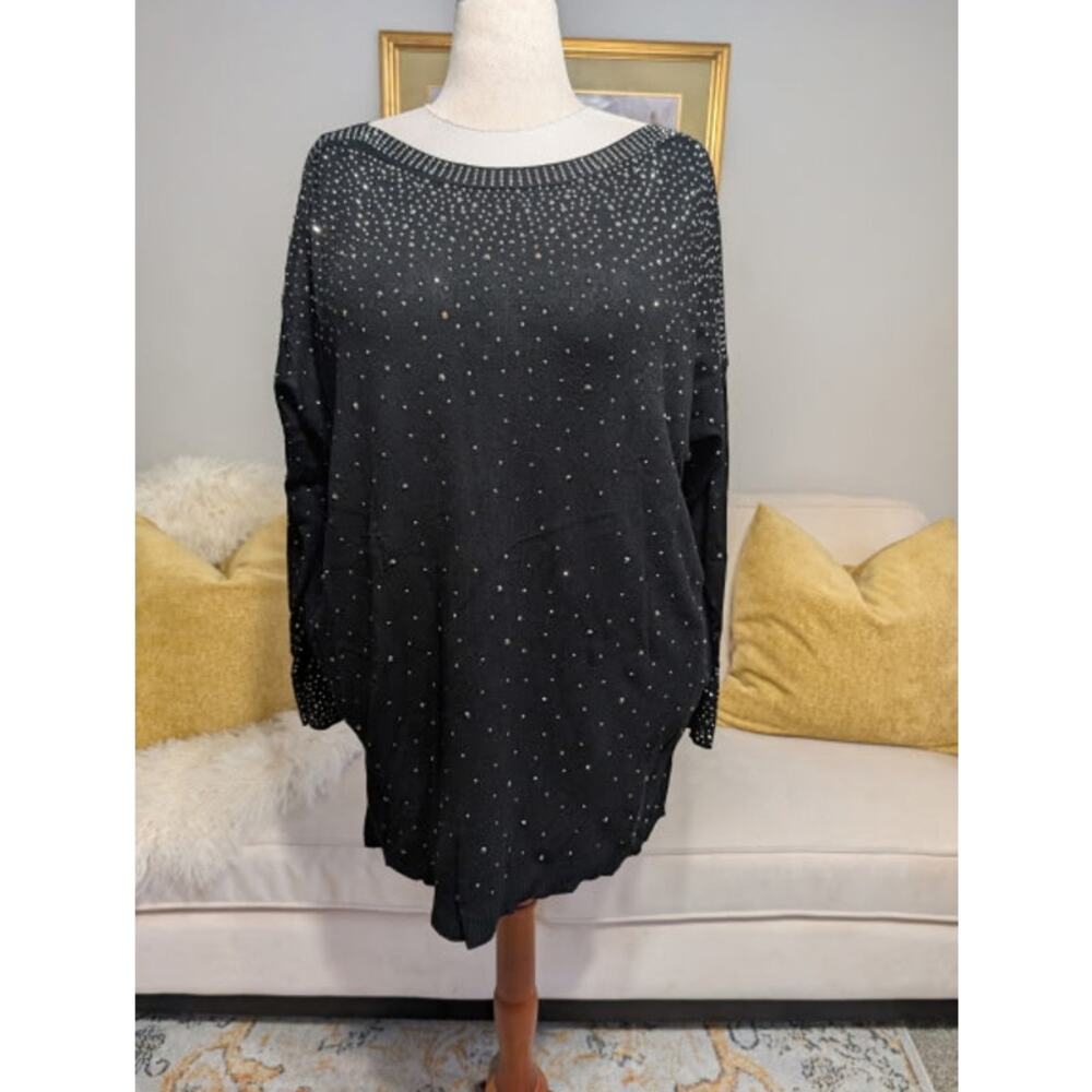 Vila Milano Studded Black Long Sleeve Sweater